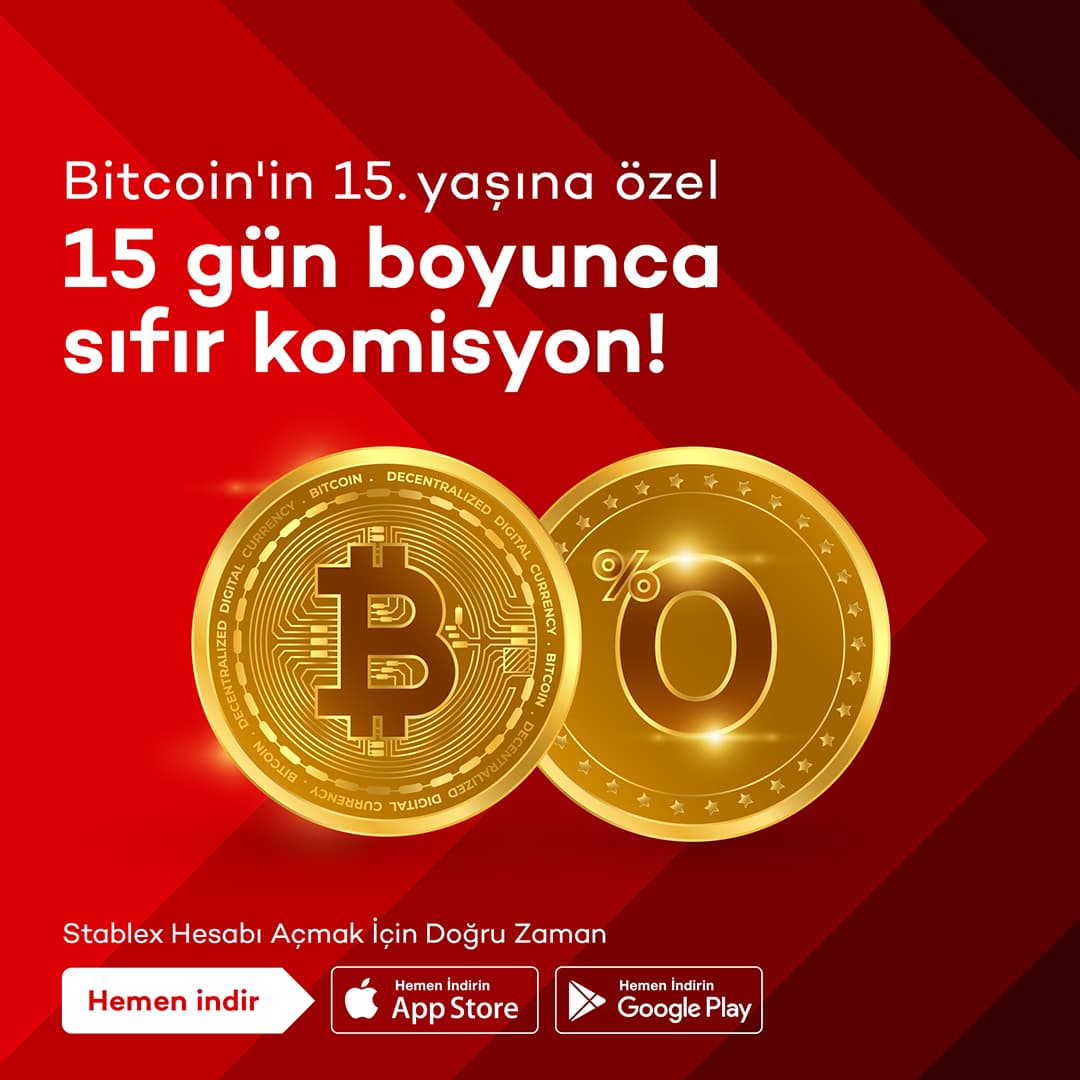 Bitcoin'in 15. Yaşına Özel 15 Gün Boyunca Sıfır Komisyon!